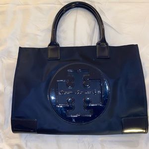 Navy blue Tory Burch nylon tote